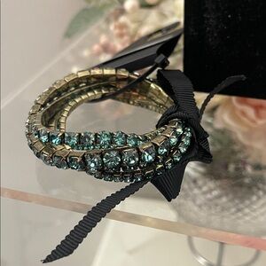 Simply Vera Vera Wang Aqua and Brass Gold Bracelet Set